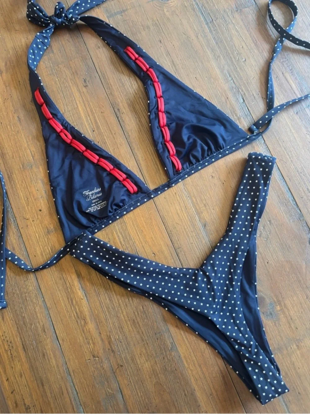 NWOT Frankie’s bikinis shooting stars bikini set